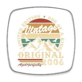 2006 Vintage Rétro Cadeau d’anniversaire - Magnet carré - blanc - Devant