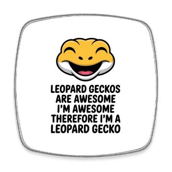 Giggle with Bold Genetic Quote - Square fridge magnet - white - Front