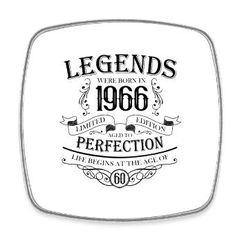 60e anniversaire 1966 Legends Vintage Design - Magnet carré - blanc - Devant