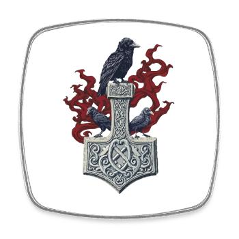 Wikinger Viking Legende Seemann Odin Rabe Kämpfer - Viereckiger Kühlschrankmagnet - Weiß - Vorne