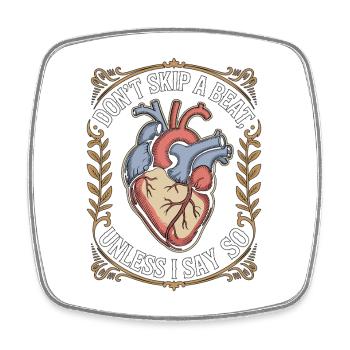Cardiac Tech Don't Skip A Beat Unless Cath Lab - Viereckiger Kühlschrankmagnet - Weiß - Vorne