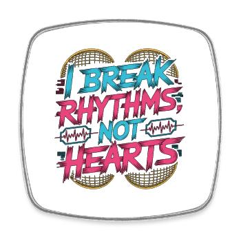 Cardiac Tech I Break Rhythms Pacemaker Technician - Viereckiger Kühlschrankmagnet - Weiß - Vorne