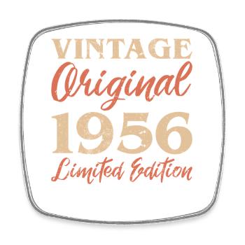 Vintage Original 1956 Limited Edition Jubiläum - Viereckiger Kühlschrankmagnet - Weiß - Vorne