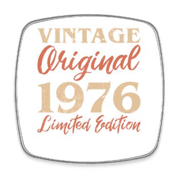 Vintage Original 1976 Limited Edition Anniversary - Square fridge magnet - white - Front