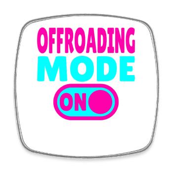 Offroading Mode ON – Off-Road Adventure - Square fridge magnet - white - Front