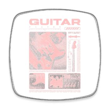 Gitarrist, Rockgitarrist, Streetwear-Musiker - Viereckiger Kühlschrankmagnet - Weiß - Vorne
