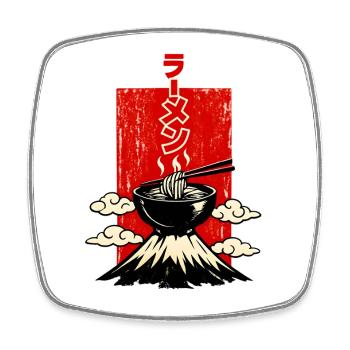 Ramen ラーメン Schale Auf Vulkan Japan Style - Viereckiger Kühlschrankmagnet - Weiß - Vorne