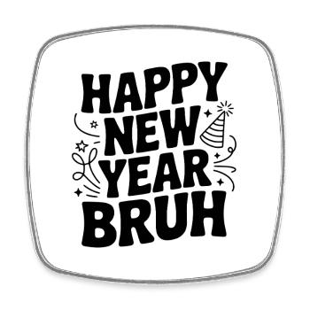 Bonne année mec - Magnet carré - blanc - Devant