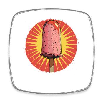 Graphique de glace - Magnet carré - blanc - Devant
