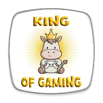 Game Junkie Gaming - Square fridge magnet - white - Front