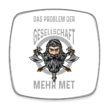 Viking Outfits Valhalla Norse Mythology - Square fridge magnet - white - Front