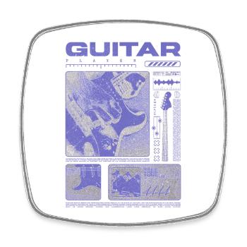 Guitariste Guitariste Rock Musicien streetwear - Magnet carré - blanc - Devant