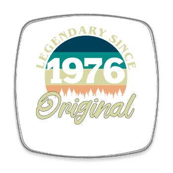 1976 Vintage Retro Original Geburtstagsgeschenk - Viereckiger Kühlschrankmagnet - Weiß - Vorne
