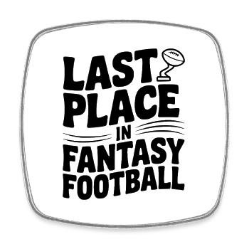 Dernière place en fantasy football - Magnet carré - blanc - Devant