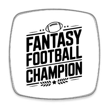 Fantasy Football Champion - Square fridge magnet - white - Front