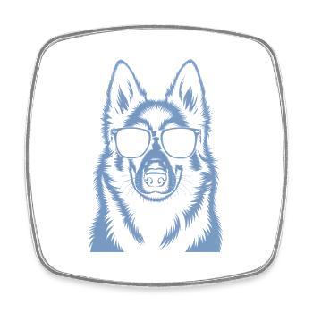 Belgischer Schäferhund - Viereckiger Kühlschrankmagnet - Weiß - Vorne