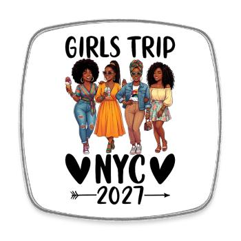 NYC Girls Trip 2027 - Square fridge magnet - white - Front