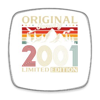 25e anniversaire Original janvier 2001 - Magnet carré - blanc - Devant