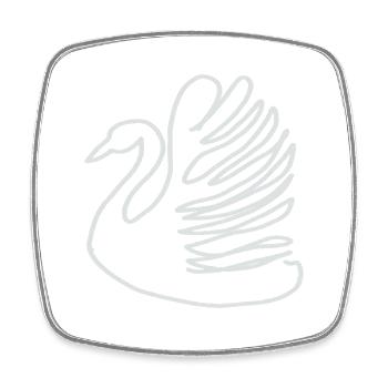 swan - Square fridge magnet - white - Front