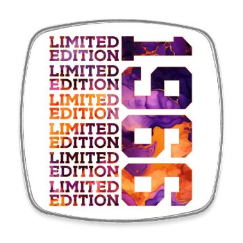 60. GEBURTSTAG LIMITED EDITION 1966 - Viereckiger Kühlschrankmagnet - Weiß - Vorne