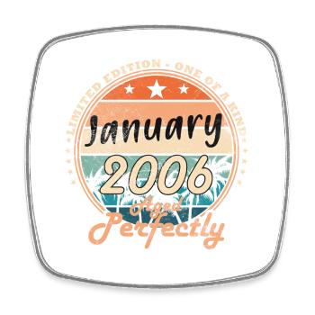 20th Birthday Original January Volume 2006 - Square fridge magnet - white - Front