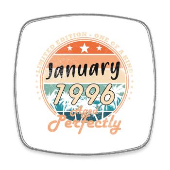 30th Birthday Original January 1996 - Square fridge magnet - white - Front
