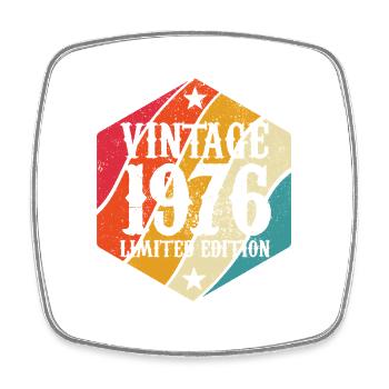 Limited Edition 1976 Birthday Gift - Square fridge magnet - white - Front