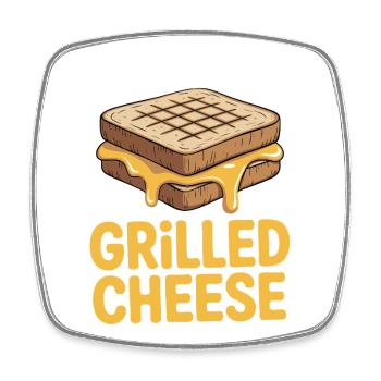 Grilled Cheese Lover - I’m Just Here - Viereckiger Kühlschrankmagnet - Weiß - Vorne