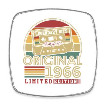 Original 1966 Vintage Vintage Birthday Retro - Square fridge magnet - white - Front
