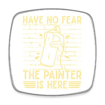 Artist Painter Graphic No Fear Painter Is Here Art - Viereckiger Kühlschrankmagnet - Weiß - Vorne