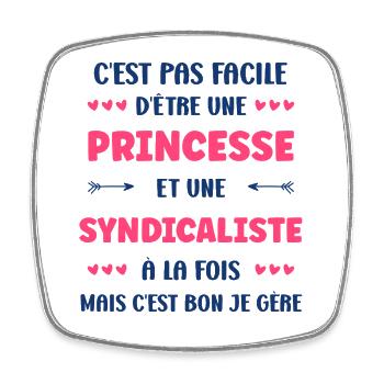 trade unionist - Square fridge magnet - white - Front
