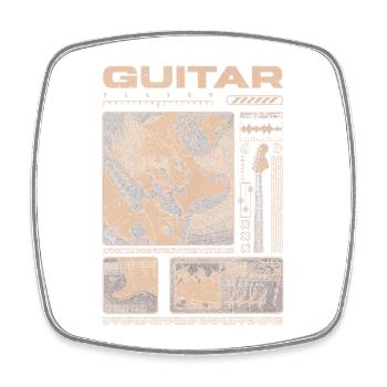 Gitarrist, Rockgitarrist, Streetwear-Musiker - Viereckiger Kühlschrankmagnet - Weiß - Vorne