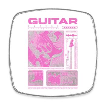 Gitarrist, Rockgitarrist, Streetwear-Musiker - Viereckiger Kühlschrankmagnet - Weiß - Vorne