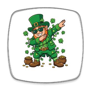 Tamponnement du lutin Lutin de la Saint-Patrick - Magnet carré - blanc - Devant