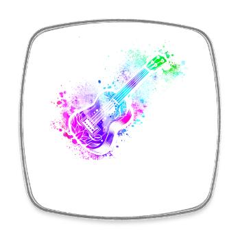 Hawaiian Ukulele Uke Watercolor - Viereckiger Kühlschrankmagnet - Weiß - Vorne