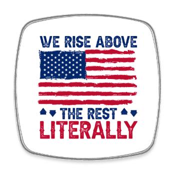 Elevator Technician Rise Above The Rest Literally - Square fridge magnet - white - Front