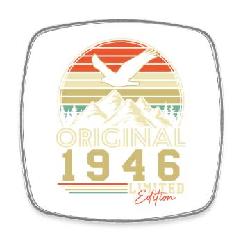 Cadeau rétro original d’anniversaire vintage de 1946 - Magnet carré - blanc - Devant