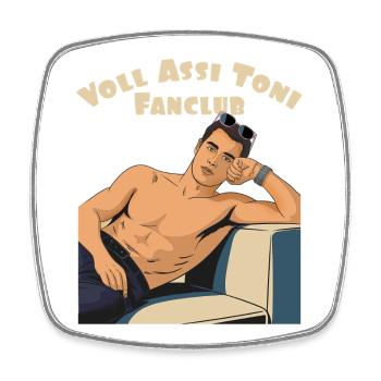Toni's Fanclub - Viereckiger Kühlschrankmagnet - Weiß - Vorne