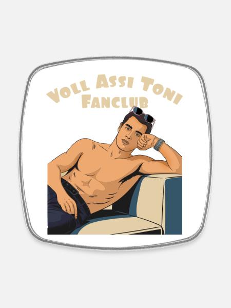 Le fanclub de Toni - Magnet carré - blanc