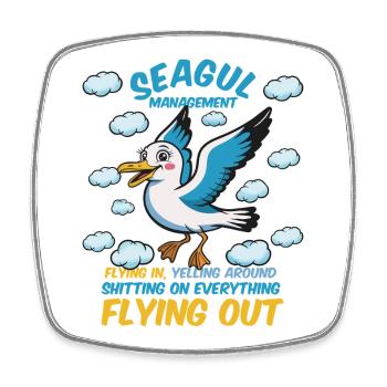 Seagull Management of Competent Colleagues - Square fridge magnet - white - Front