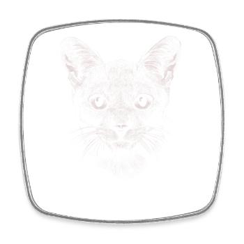 Cat Sayings Cat Owner Cat Gift - Square fridge magnet - white - Front