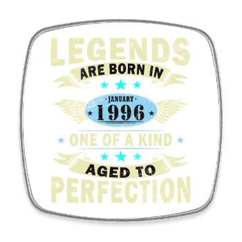 Legends-were-born-in-January-1996 - Square fridge magnet - white - Front