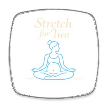 Prenatal Yoga Expectant Mother - Square fridge magnet - white - Front