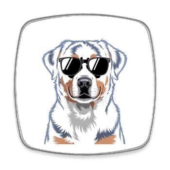 Appenzeller Sennenhund - Viereckiger Kühlschrankmagnet - Weiß - Vorne