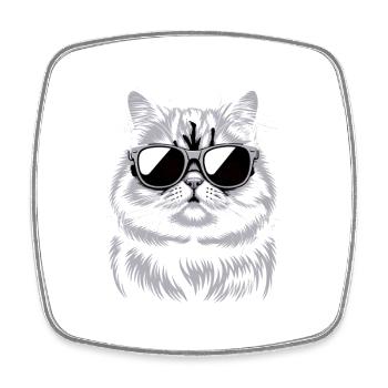Persian cat - Square fridge magnet - white - Front