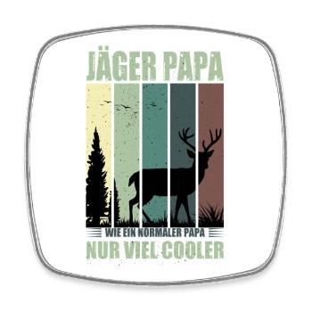 Jäger Geschenke Jagd Jagen Jägersprüfung  - Viereckiger Kühlschrankmagnet - Weiß - Vorne