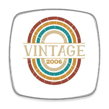 Vintage 2006 Anniversaire Cadeau Rétro Né en 2006 - Magnet carré - blanc - Devant