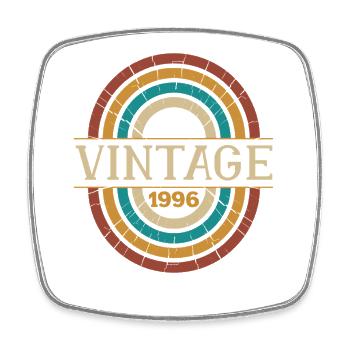 Vintage Geburtstagsgeschenk 1996 Retro Geboren 1996 - Viereckiger Kühlschrankmagnet - Weiß - Vorne