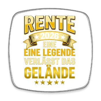 Retirement 2026: Legend leaves the site - Square fridge magnet - white - Front