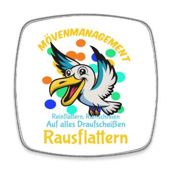 Mövenmanagement kompetenter Kollegen - Viereckiger Kühlschrankmagnet - Weiß - Vorne